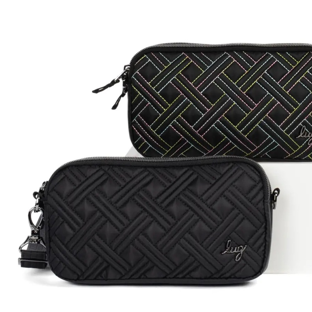 Lug Black Live Lite N Color Small Quilted Crossbody Handbag, Belt Bag, Fanny Pak